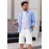 imageCOOFANDY Mens Casual Shorts 9 Inch Flat Front Lightweight Summer Beach Vacation ShortsWhite