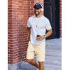 imageCOOFANDY Mens Casual Shorts Elastic Waist Drawstring Lightweight Summer Beach ShortsBeige