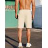 imageCOOFANDY Mens Casual Shorts Elastic Waist Drawstring Lightweight Summer Beach ShortsBeige