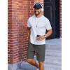 imageCOOFANDY Mens Casual Shorts Elastic Waist Drawstring Lightweight Summer Beach ShortsDark Grey