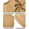 imageCOOFANDY Mens Casual Shorts Elastic Waist Drawstring Lightweight Summer Beach ShortsKhaki