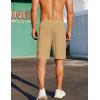 imageCOOFANDY Mens Casual Shorts Elastic Waist Drawstring Lightweight Summer Beach ShortsKhaki