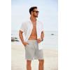 imageCOOFANDY Mens Casual Shorts Elastic Waist Drawstring Lightweight Summer Beach ShortsLight Grey