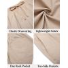 imageCOOFANDY Mens Casual Shorts Elastic Waist Drawstring Lightweight Summer Beach ShortsLight Khaki