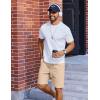 imageCOOFANDY Mens Casual Shorts Elastic Waist Drawstring Lightweight Summer Beach ShortsLight Khaki