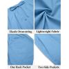 imageCOOFANDY Mens Casual Shorts Elastic Waist Drawstring Lightweight Summer Beach ShortsSky Blue