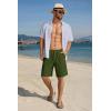 imageCOOFANDY Mens Casual Shorts Lightweight Elastic Waist Drawstring Summer Beach Shorts with PocketsArmy Green