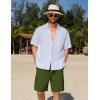 imageCOOFANDY Mens Casual Shorts Lightweight Elastic Waist Drawstring Summer Beach Shorts with PocketsArmy Green