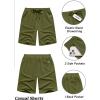 imageCOOFANDY Mens Casual Shorts Lightweight Elastic Waist Drawstring Summer Beach Shorts with PocketsArmy Green