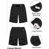imageCOOFANDY Mens Casual Shorts Lightweight Elastic Waist Drawstring Summer Beach Shorts with PocketsBlack