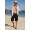 imageCOOFANDY Mens Casual Shorts Lightweight Elastic Waist Drawstring Summer Beach Shorts with PocketsBlack