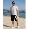 imageCOOFANDY Mens Casual Shorts Lightweight Elastic Waist Drawstring Summer Beach Shorts with PocketsBlack
