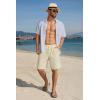 imageCOOFANDY Mens Casual Shorts Lightweight Elastic Waist Drawstring Summer Beach Shorts with PocketsCreamcolored
