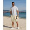 imageCOOFANDY Mens Casual Shorts Lightweight Elastic Waist Drawstring Summer Beach Shorts with PocketsCreamcolored