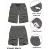 imageCOOFANDY Mens Casual Shorts Lightweight Elastic Waist Drawstring Summer Beach Shorts with PocketsDark Grey