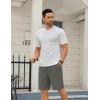 imageCOOFANDY Mens Casual Shorts Lightweight Elastic Waist Drawstring Summer Beach Shorts with PocketsDark Grey