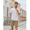imageCOOFANDY Mens Casual Shorts Lightweight Elastic Waist Drawstring Summer Beach Shorts with PocketsKhaki