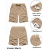 imageCOOFANDY Mens Casual Shorts Lightweight Elastic Waist Drawstring Summer Beach Shorts with PocketsKhaki