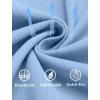 imageCOOFANDY Mens Casual Shorts Lightweight Elastic Waist Drawstring Summer Beach Shorts with PocketsLight Blue