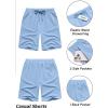 imageCOOFANDY Mens Casual Shorts Lightweight Elastic Waist Drawstring Summer Beach Shorts with PocketsLight Blue