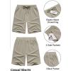 imageCOOFANDY Mens Casual Shorts Lightweight Elastic Waist Drawstring Summer Beach Shorts with PocketsLight Grey