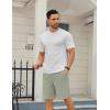 imageCOOFANDY Mens Casual Shorts Lightweight Elastic Waist Drawstring Summer Beach Shorts with PocketsLight Grey