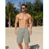 imageCOOFANDY Mens Casual Shorts Lightweight Elastic Waist Drawstring Summer Beach Shorts with PocketsLight Grey