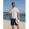 imageCOOFANDY Mens Casual Shorts Lightweight Elastic Waist Drawstring Summer Beach Shorts with PocketsNavy Blue