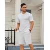 imageCOOFANDY Mens Casual Shorts Lightweight Elastic Waist Drawstring Summer Beach Shorts with PocketsWhite