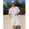 imageCOOFANDY Mens Casual Shorts Lightweight Elastic Waist Drawstring Summer Beach Shorts with PocketsWhite