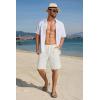 imageCOOFANDY Mens Casual Shorts Lightweight Elastic Waist Drawstring Summer Beach Shorts with PocketsWhite