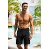 imageCOOFANDY Mens Cotton Linen Shorts 8 Inch Inseam Stretch Casual Dress Summer Beach Golf Shorts with PocketsBlack