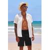 imageCOOFANDY Mens Cotton Linen Shorts 8 Inch Inseam Stretch Casual Dress Summer Beach Golf Shorts with PocketsBlack