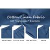imageCOOFANDY Mens Cotton Linen Shorts 8 Inch Inseam Stretch Casual Dress Summer Beach Golf Shorts with PocketsBlue