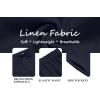 imageCOOFANDY Mens Cotton Linen Shorts 8 Inch Inseam Stretch Casual Dress Summer Beach Golf Shorts with PocketsNavy Blue