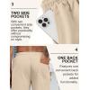 imageCOOFANDY Mens Linen Shorts Casual Drawstring Elastic Waist Lightweight Summer Vacation Beach ShortsBeige