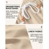 imageCOOFANDY Mens Linen Shorts Casual Drawstring Elastic Waist Lightweight Summer Vacation Beach ShortsBeige