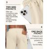 imageCOOFANDY Mens Linen Shorts Casual Drawstring Elastic Waist Lightweight Summer Vacation Beach ShortsCream