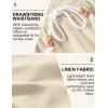 imageCOOFANDY Mens Linen Shorts Casual Drawstring Elastic Waist Lightweight Summer Vacation Beach ShortsCream