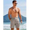 imageCOOFANDY Mens Linen Shorts Casual Drawstring Elastic Waist Lightweight Summer Vacation Beach ShortsDark Grey