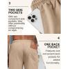 imageCOOFANDY Mens Linen Shorts Casual Drawstring Elastic Waist Lightweight Summer Vacation Beach ShortsKhaki