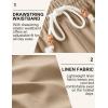 imageCOOFANDY Mens Linen Shorts Casual Drawstring Elastic Waist Lightweight Summer Vacation Beach ShortsKhaki
