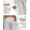 imageCOOFANDY Mens Linen Shorts Casual Drawstring Elastic Waist Lightweight Summer Vacation Beach ShortsLight Grey