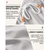 imageCOOFANDY Mens Linen Shorts Casual Drawstring Elastic Waist Lightweight Summer Vacation Beach ShortsLight Grey
