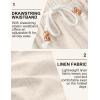 imageCOOFANDY Mens Linen Shorts Casual Drawstring Elastic Waist Lightweight Summer Vacation Beach ShortsLight Khaki  Khaki
