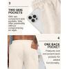 imageCOOFANDY Mens Linen Shorts Casual Drawstring Elastic Waist Lightweight Summer Vacation Beach ShortsLight Khaki