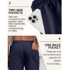 imageCOOFANDY Mens Linen Shorts Casual Drawstring Elastic Waist Lightweight Summer Vacation Beach ShortsNavy Blue