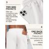 imageCOOFANDY Mens Linen Shorts Casual Drawstring Elastic Waist Lightweight Summer Vacation Beach ShortsWhite