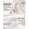 imageCOOFANDY Mens Linen Shorts Casual Drawstring Elastic Waist Lightweight Summer Vacation Beach ShortsWhite