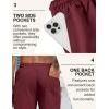 imageCOOFANDY Mens Linen Shorts Casual Drawstring Elastic Waist Lightweight Summer Vacation Beach ShortsWine Red